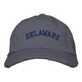 Delaware Embroized Distress Cap Scotland Blue Broderad Keps
