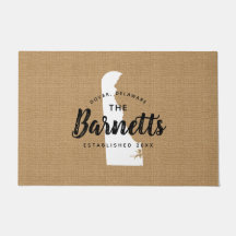 Delaware Family Monogram State-dörrmatning