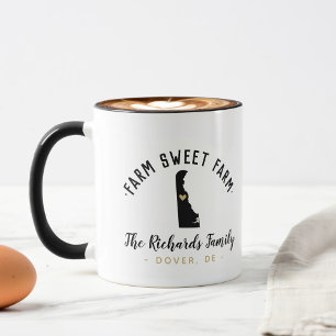 Delaware Farm Sweet Farm Familj Monogram Kopp