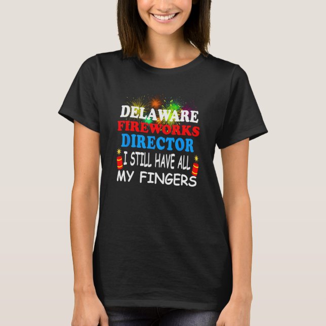 Delaware Fireworks Director T Shirt (Framsida)