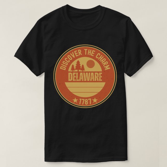 Delaware First State - DE Statsrötter  T Shirt (Design framsida)