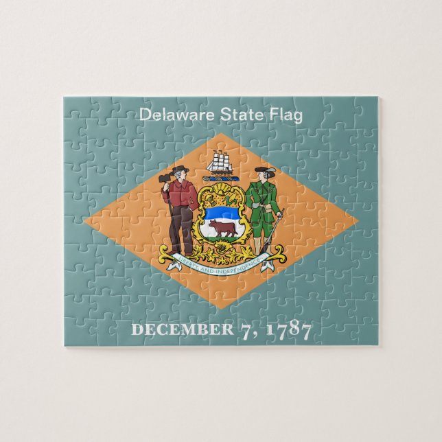 Delaware-Flagga 8x10 Pussel (Horisontell)