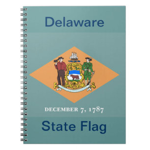 Delaware-Flagga Anteckningsbok Med Spiral