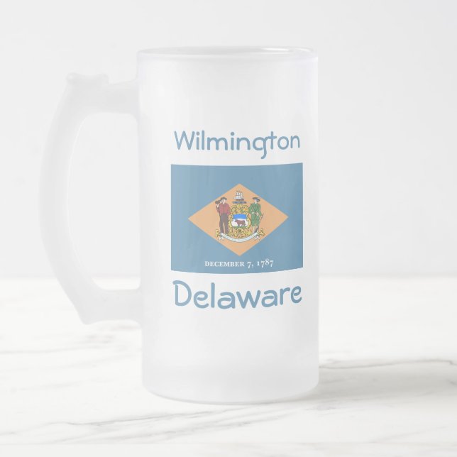 Delaware Flagga City Mugg (Vänster)