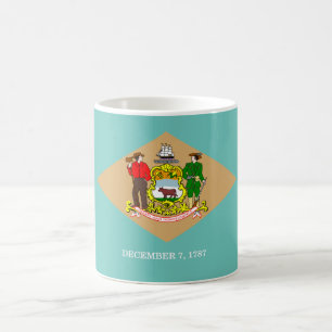 Delaware flagga kaffemugg