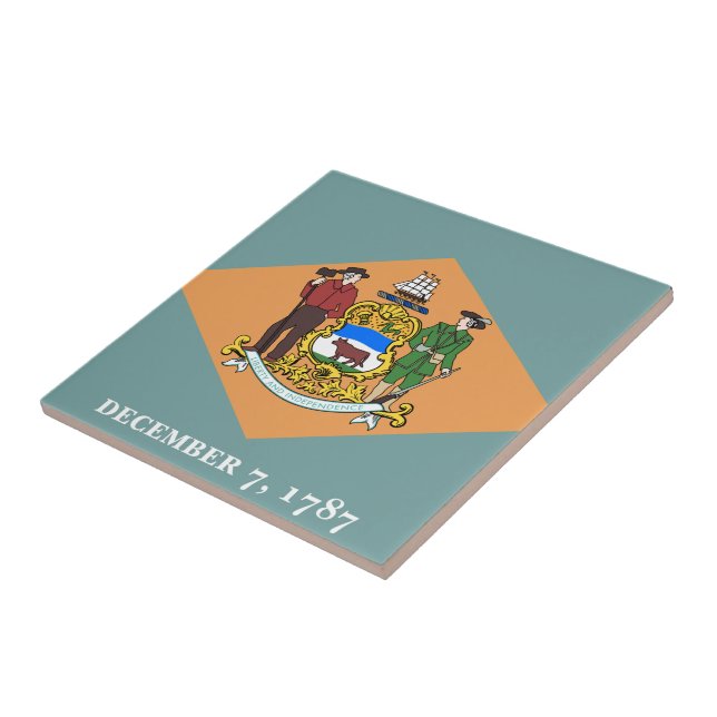 Delaware-Flagga Kakelplatta (Sidan)