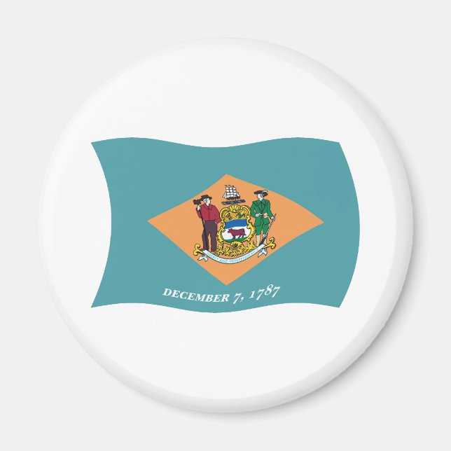 Delaware Flagga Magnet (Framsidan)
