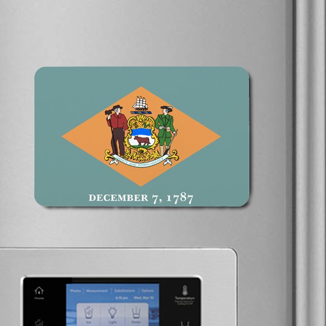 Delaware-Flagga Magnet (State of Delaware Flag Flexible Magnet)