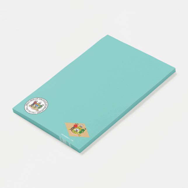 Delaware flagga post-it block (Vinklad)