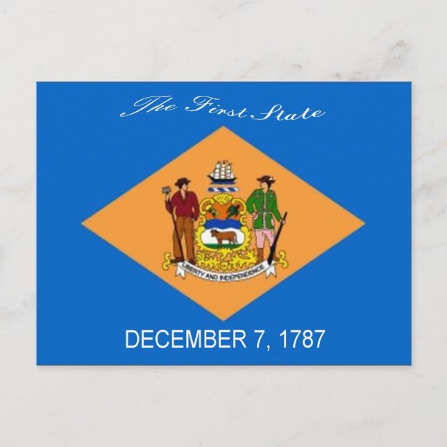 Delaware Flagga vykort (Framsida)