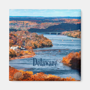Delaware-floden Höst löv Magnet