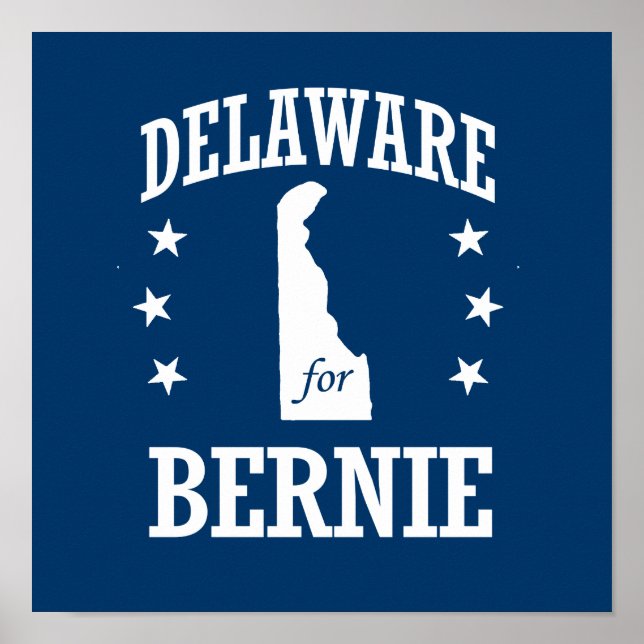 DELAWARE FOR BERNIE SANDERS POSTER (Framsidan)