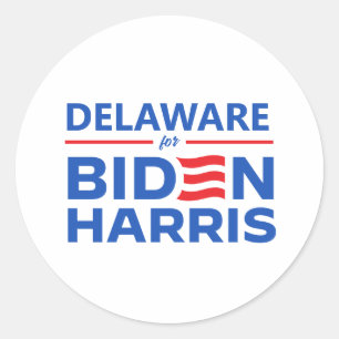 Delaware för Biden Harris Runt Klistermärke