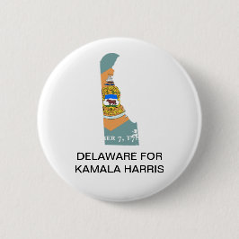 DELAWARE för Kamala Harris 2024 Button Knapp