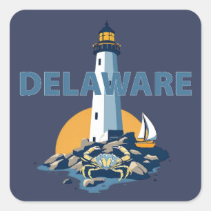 Delaware, Förenta staterna Fyrkantigt Klistermärke