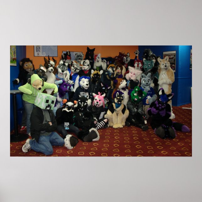 Delaware FurBowl 25 Fursuiters Group Photo Poster (Framsidan)