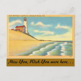 Delaware, fyr, RehoBåde Beach Vykort