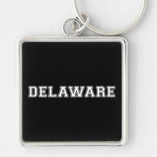 Delaware Fyrkantig Silverfärgad Nyckelring