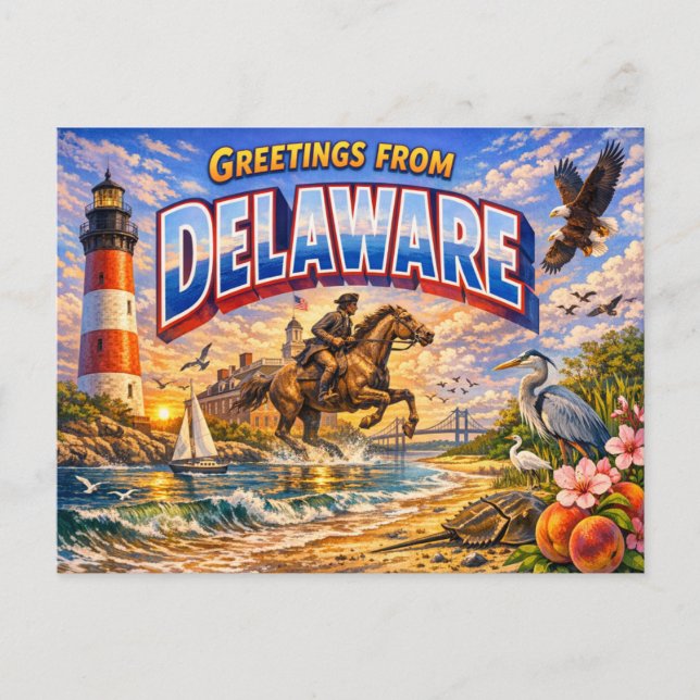 Delaware Greetings vykort  (Framsida)