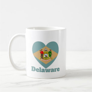 Delaware Heart Flagga Kaffemugg