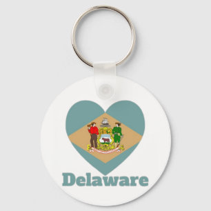 Delaware Heart Flagga Nyckelring