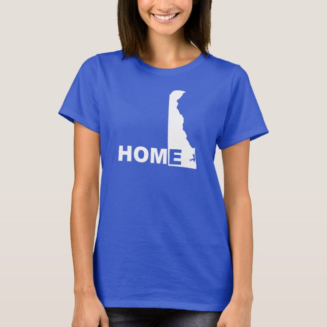 Delaware Hemifrån Från Stat T-Shirt Tees (Framsida)