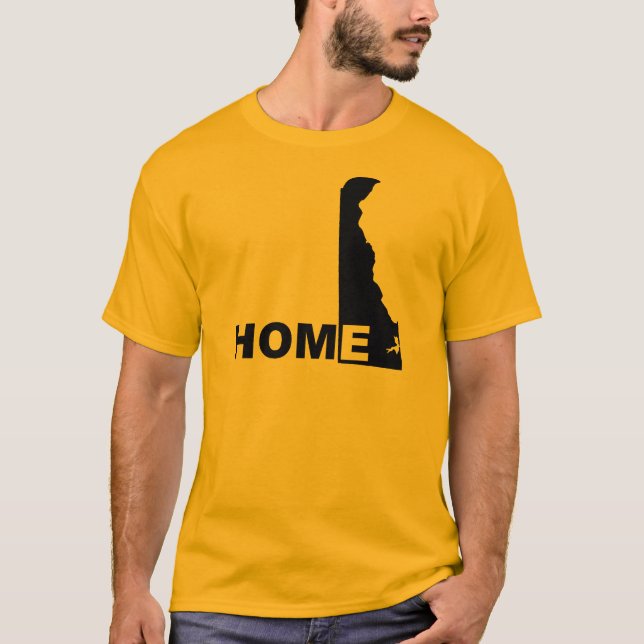 Delaware Hemma Borta Från Stat T-Shirt Tees (Framsida)