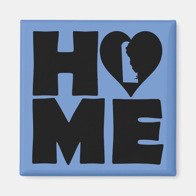 Delaware Home Heart State Fridge Magnet (Framsidan)