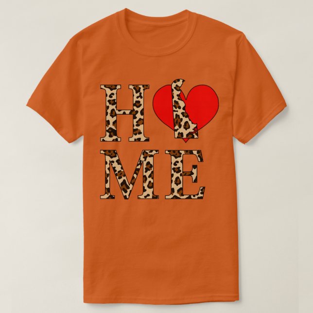 Delaware Home Leopard Print T Shirt (Design framsida)