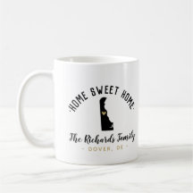 Delaware Home Sweet Home Family Monogram Mugg