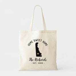 Delaware Home Sweet Home Family Monogram Tygkasse