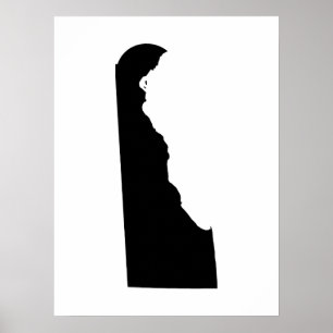 Delaware i svart och vitt poster