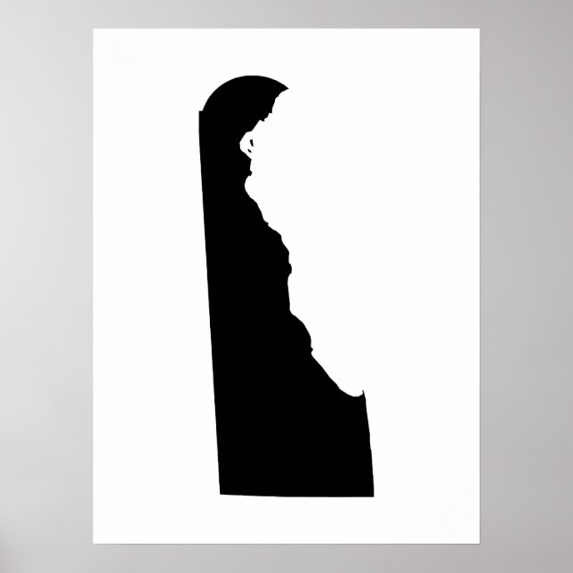 Delaware i svart och vitt poster (Framsidan)