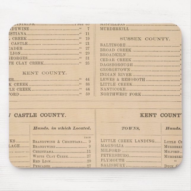 Delaware Index Musmatta (Framsidan)