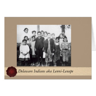 Delaware indier - Nanticoke Lenni Lenape (neger) Hälsningskort