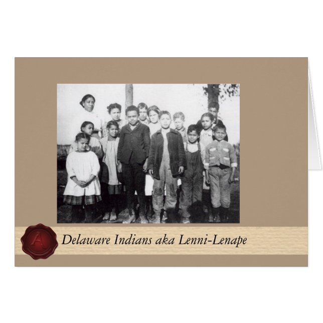 Delaware indier - Nanticoke Lenni Lenape (neger) Hälsningskort (Framsidan Horizontal)