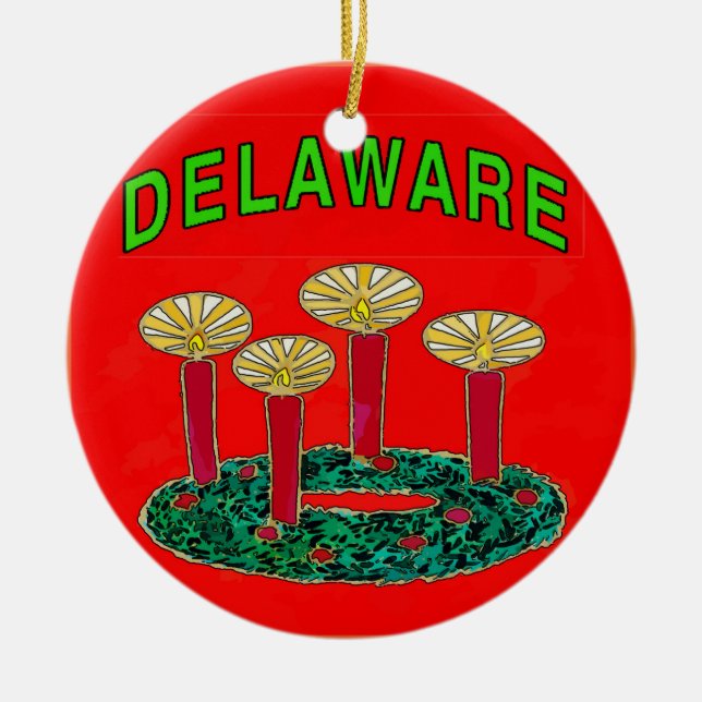 Delaware Julgran Julgransprydnad Keramik (Framsidan)