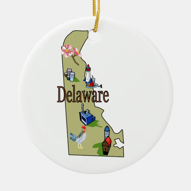 Delaware julgranprydnad julgransprydnad keramik (Framsidan)
