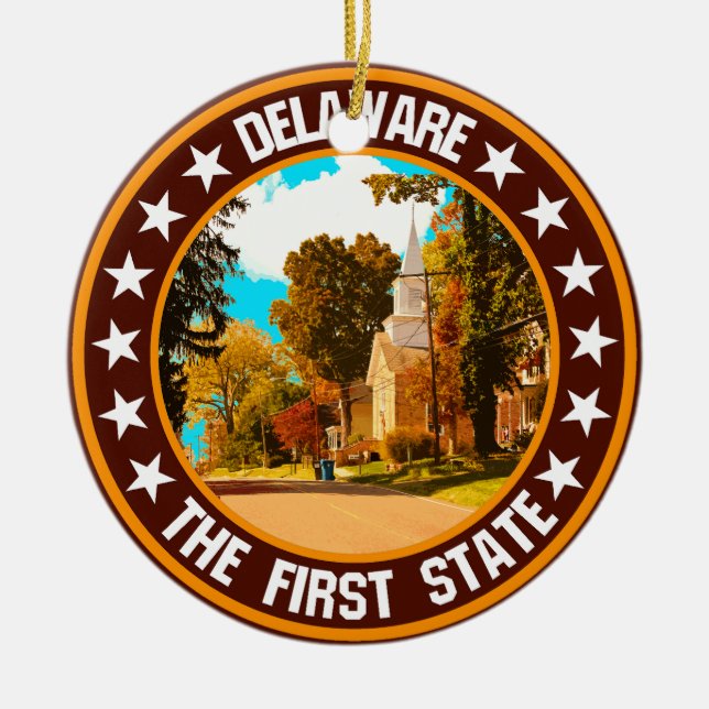 Delaware Julgransprydnad Keramik (Framsidan)
