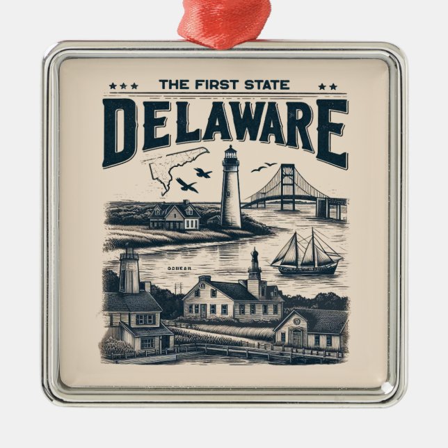 Delaware Julgransprydnad Metall (Framsidan)