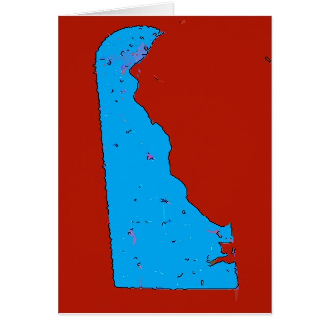 Delaware Karta Hälsningskort (Framsidan)