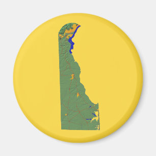 Delaware Karta Magnet