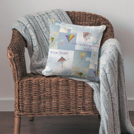 Delaware Kites Throw Pillow – Inspirational Quote  Kudde