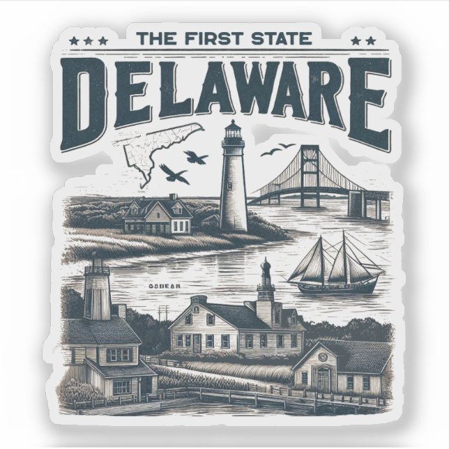 Delaware Klistermärken (Framsida)