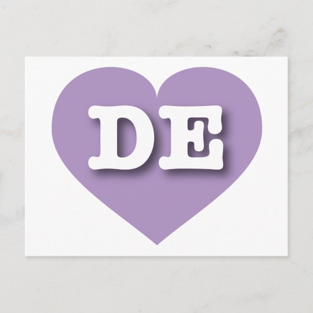 Delaware Lavender Heart - I kärlek DE Vykort (Framsida)