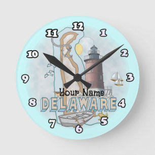 Delaware Lighthouse Rund Klocka