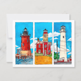 Delaware Lighthouses Vykort
