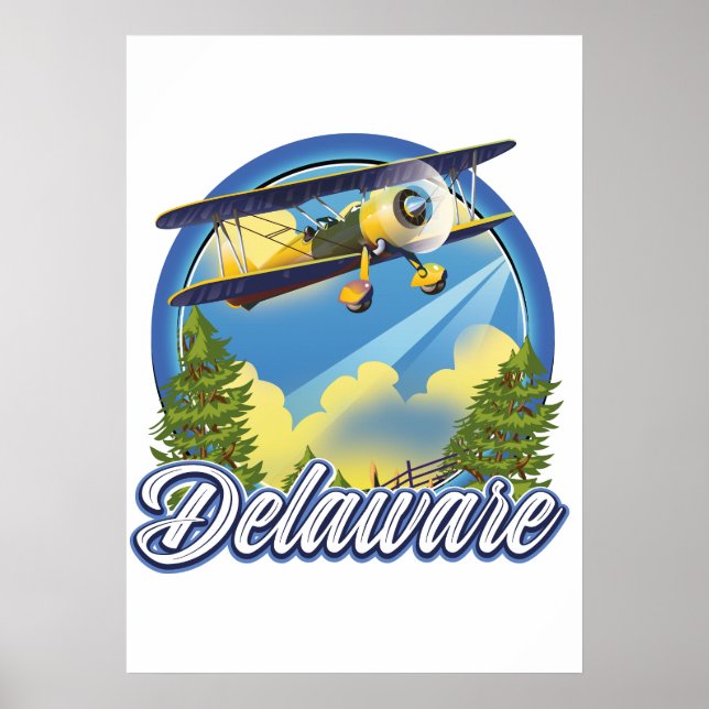 Delaware-logotyp för resor poster (Framsidan)