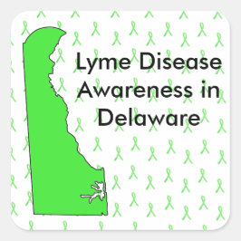 Delaware Lyme Disease Awareness Stickers Fyrkantigt Klistermärke