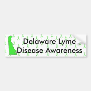 Delaware Lyme Disease Medvetenhet Bumperdekal Bildekal